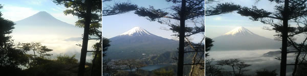 新道峠ライブカメラからの富士山